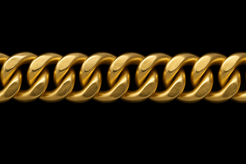 Fortuna Curb Cuban Chain 7.52 x 9.05 14K Gold Vermeil
