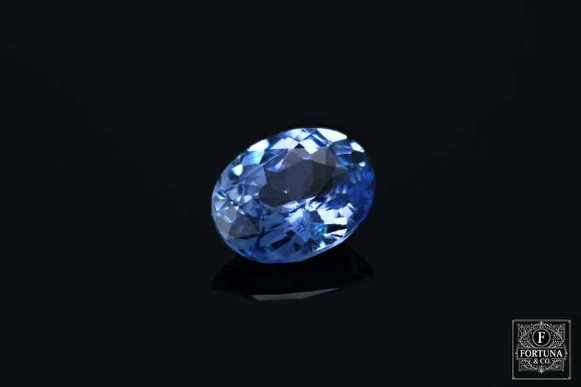 2.55ct Ceylon Blue Unheated Sapphire - Moderate Blue Oval
