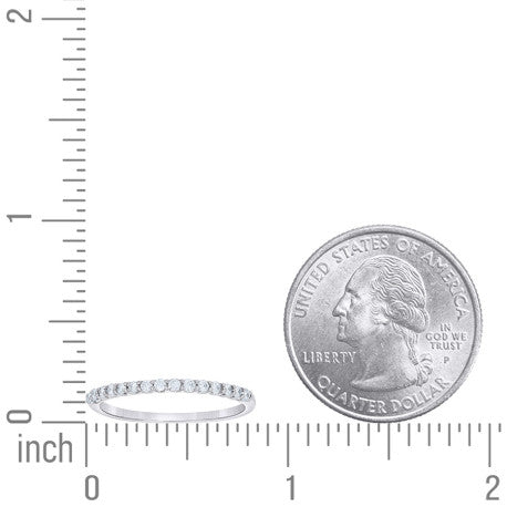 925 Sterling Silver Moissanite Eternity Prong Band