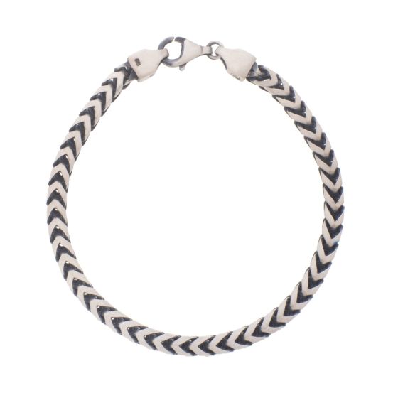 Italian Silver Gun Metal Franco Chain