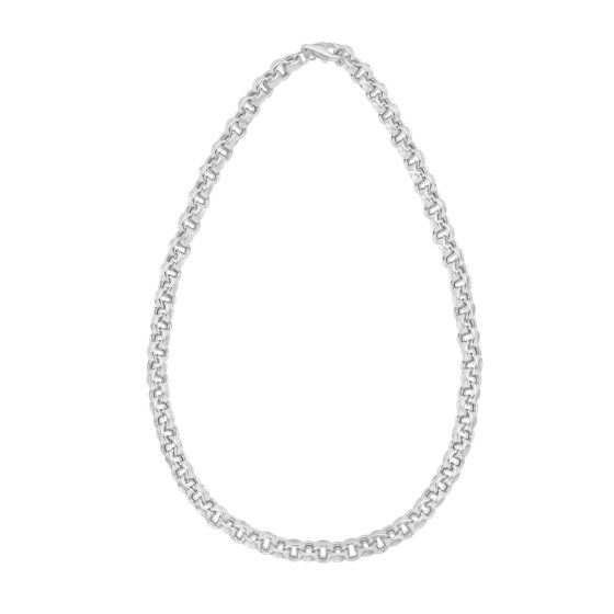 Italian Silver Rolo Link Necklace 18