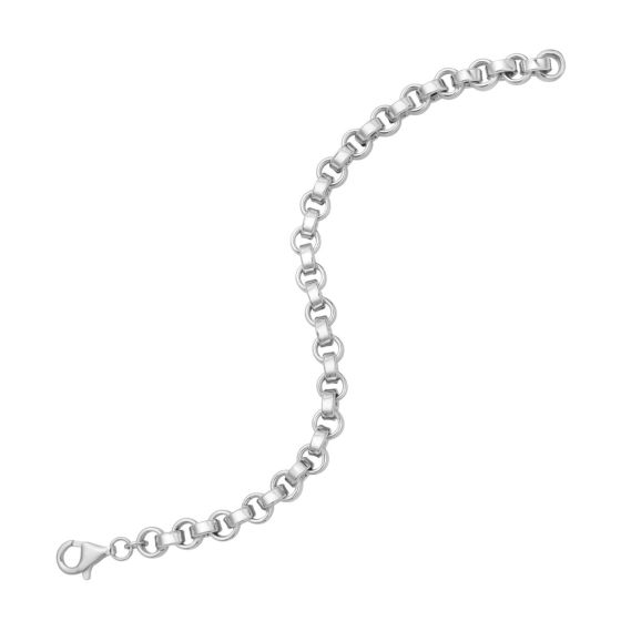 Italian Silver Rolo Link Bracelet 7.5