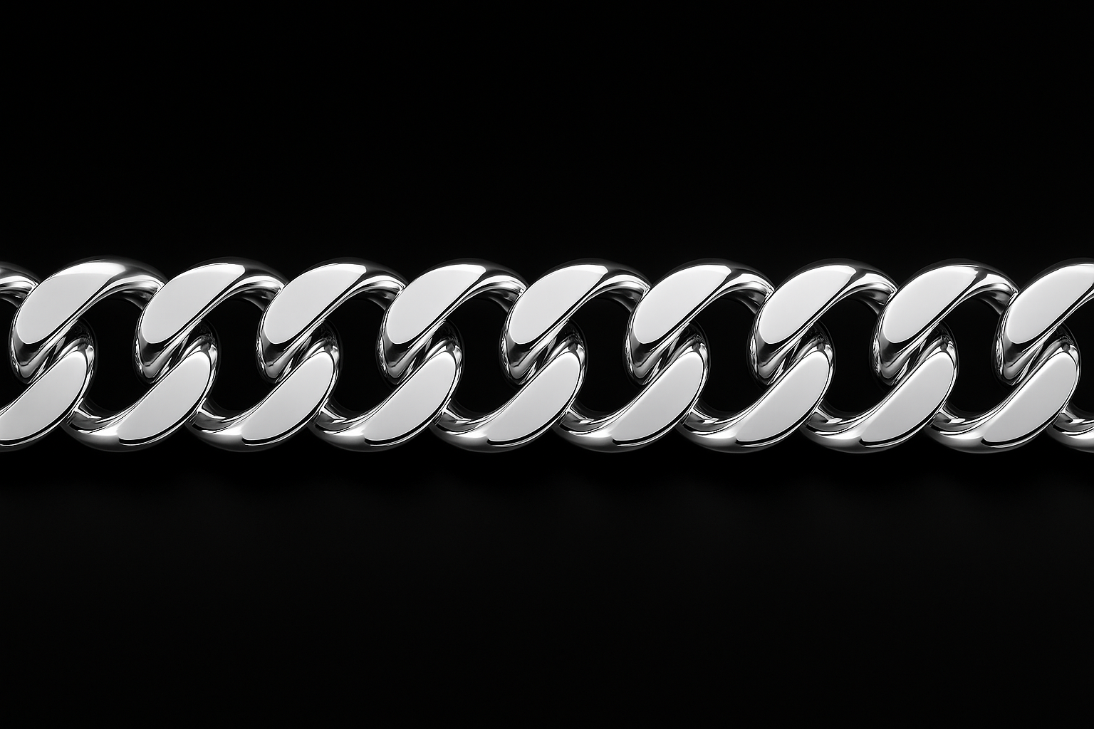 Fortuna Curb Cuban Chain 7.52 x 9.05 Rhodium