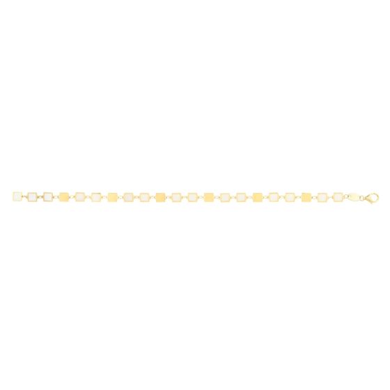 Fortuna MOP Mirror Gem Chain Bracelet