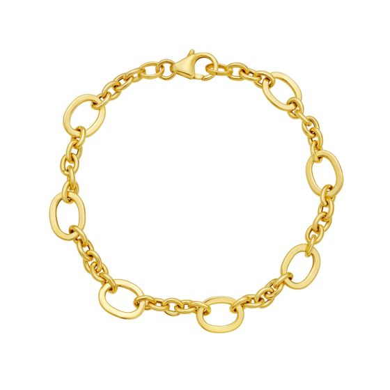14K Yellow Gold Five & One Oval Link Chain