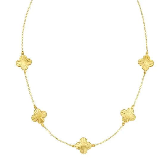 Golden Clover Elegance Necklace