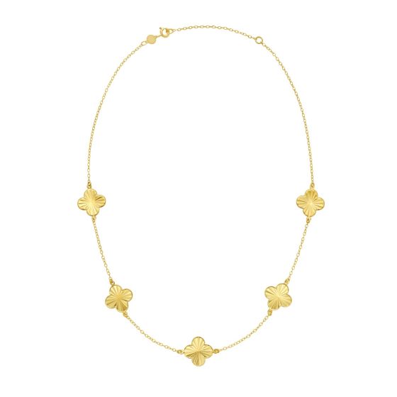 Golden Clover Elegance Necklace