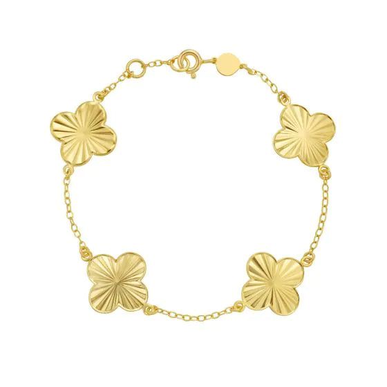Golden Clover Elegance Bracelet