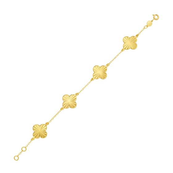 Golden Clover Elegance Bracelet