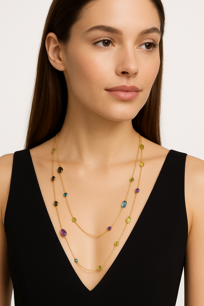 14K Gold Semi-Precious Necklace