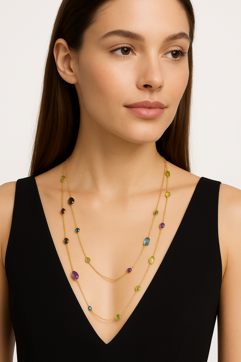 14K Gold Semi-Precious Necklace
