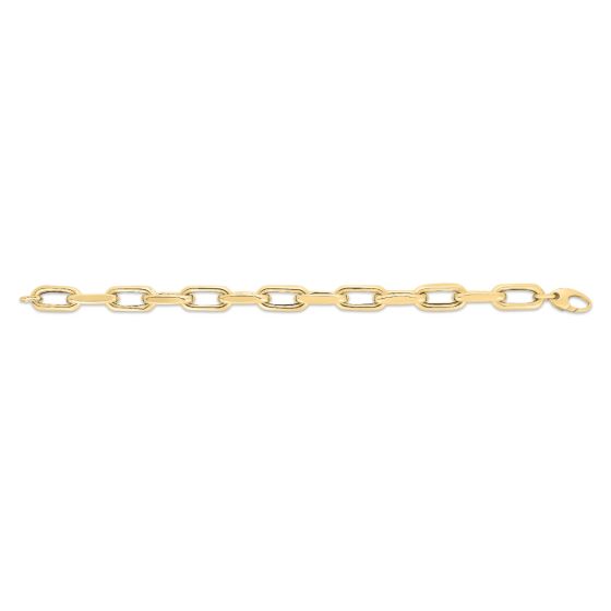 14K 9mm French Cable Fancy Link Chain