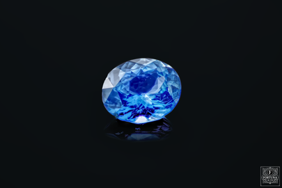 1.72ct Ceylon Blue Unheated Sapphire - Moderate Blue/Purple Oval