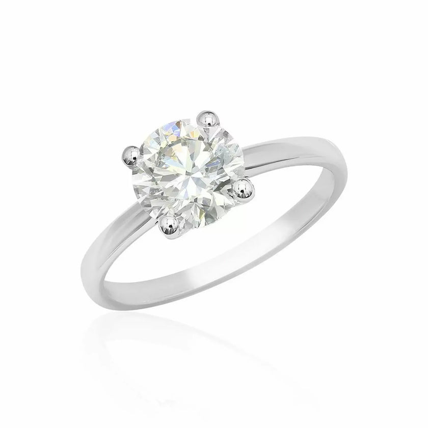 2.00 Carat Classic Lab-Grown Diamond Engagement Ring in 18k Gold