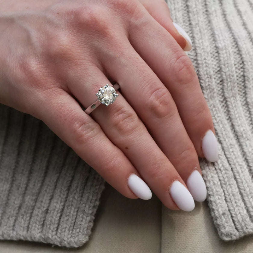 2.00 Carat Classic Lab-Grown Diamond Engagement Ring in 18k Gold