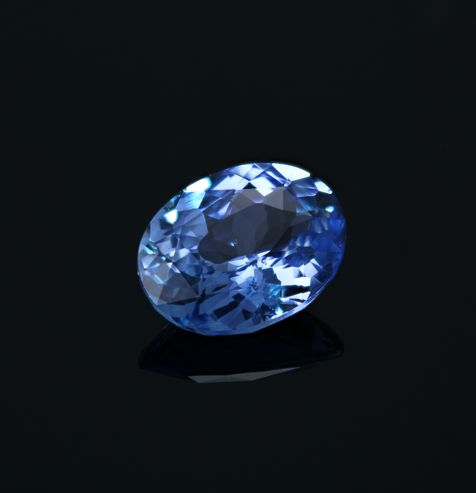 2.55ct Ceylon Blue Unheated Sapphire - Moderate Blue Oval