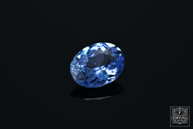 2.55ct Ceylon Blue Unheated Sapphire - Moderate Blue Oval