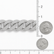925 Sterling Silver Moissanite Chain 17mm Necklace