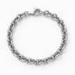 Italian Silver Rolo Link Bracelet 7.5