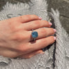 5.05 Carat Fancy Intense Blue Cushion-Cut Diamond Ring – Halo Setting in 18K White Gold