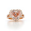 5.09 Carat Fancy Intense Pink Heart-Shaped Diamond Ring – Halo & Pavé in 18K Rose Gold