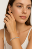 Sterling Silver 6mm Mooncut Bead Chain Bracelet - Rhodium