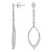 925 Sterling Silver & Clear CZ Fashion Danglers