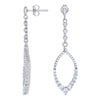 925 Sterling Silver & Clear CZ Fashion Danglers