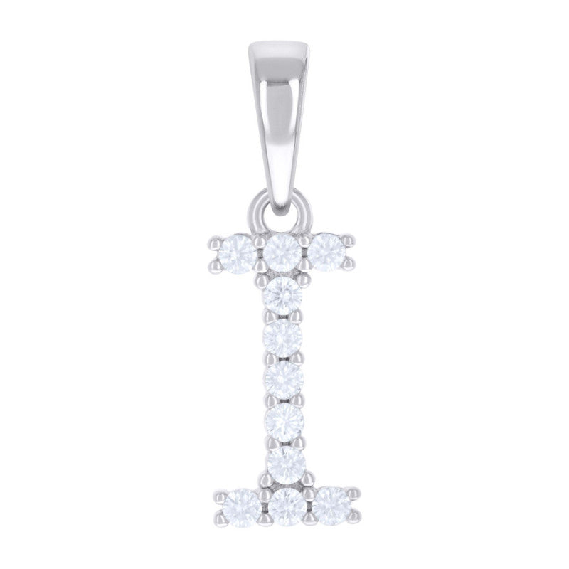 Moissanite Initial Pendant – I