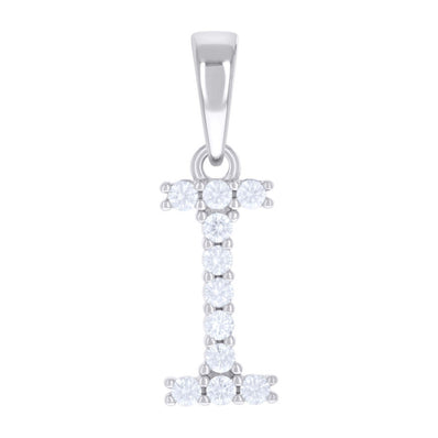 Moissanite Initial Pendant – I