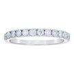 925 Sterling Silver Womens Round Moissanite Eternity Prong Band 