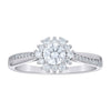925 Sterling Silver Moissanite Flower Ring