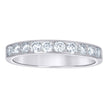 925 Sterling Silver Womens Round Moissanite Eternity Band Ring 