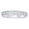925 Sterling Silver Womens Round Moissanite Eternity Band Ring 
