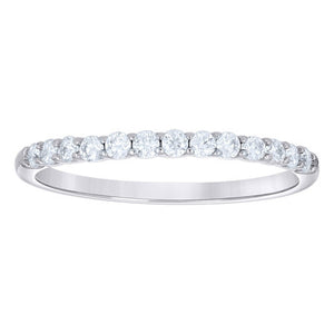 925 Sterling Silver Womens Round Moissanite Eternity Prong Band 