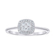 925 Sterling Silver Moissanite Cushion Ring