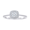 925 Sterling Silver Moissanite Cushion Ring