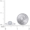 925 Sterling Silver Moissanite Cushion Ring