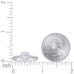 925 Sterling Silver Moissanite Flower Ring