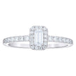 925 Sterling Silver Moissanite Baguette Ring