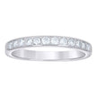 925 Sterling Silver Womens Round Moissanite Half Eternity Band Ring 