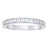 925 Sterling Silver Womens Round Moissanite Half Eternity Band Ring 