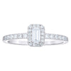 925 Sterling Silver Moissanite Baguette Ring