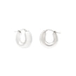Silver Small Graduated Hoops