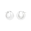 Silver Large Graduated Hoops