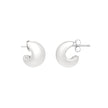 Silver C-Hoop Earrings