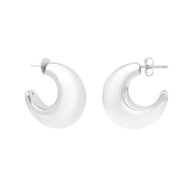 Silver Half Moon Earrings