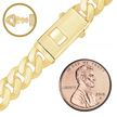 14K Yellow Gold Handmade Hollow Cuban Curb Chain Necklace