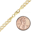 14K Yellow Gold Cuban Curb Chain Necklace with Lab Grown Pave Set Diamonds