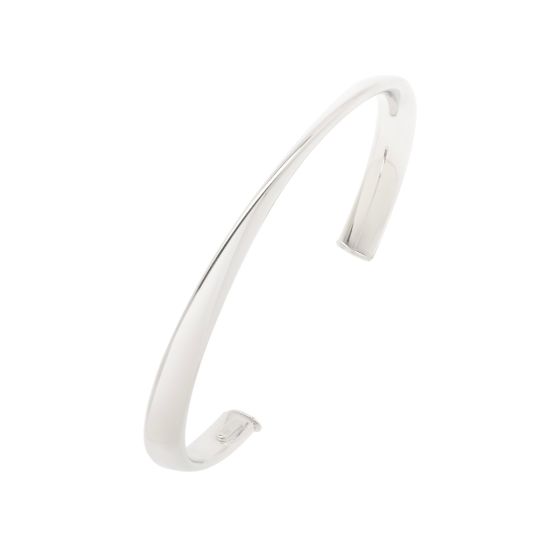 Silver Sculpted Cuff Bangle